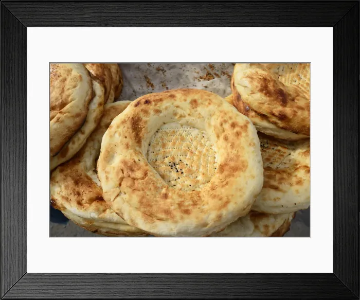 Framed Print : Uzbek bread at the Siyob Bazaar. Samarkand, a UNESCO World Heritage Site. Uzbekistan Framed Print : Uzbek bread at the Siyob Bazaar. Samarkand, a UNESCO World Heritage Site. Uzbekistan