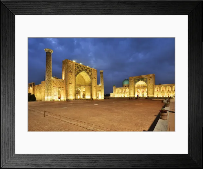 Framed Print : The Registan square and two of its madrasahs Framed Print : The Registan square and two of its madrasahs