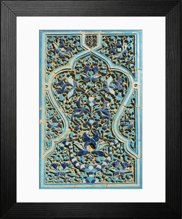 Framed Print : Detail of the Shah-i-Zinda Ensemble. Includes mausoleums and other ritual buildings
