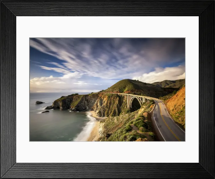 Framed Print : Bixby Bridge, Big Sur Coastline, California, USA Framed Print : Bixby Bridge, Big Sur Coastline, California, USA