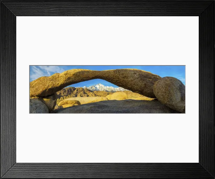 Framed Print : Lathe Arch Framing Lone Pine Peak, Alabama Hills, Lone Pine, California, USA Framed Print : Lathe Arch Framing Lone Pine Peak, Alabama Hills, Lone Pine, California, USA