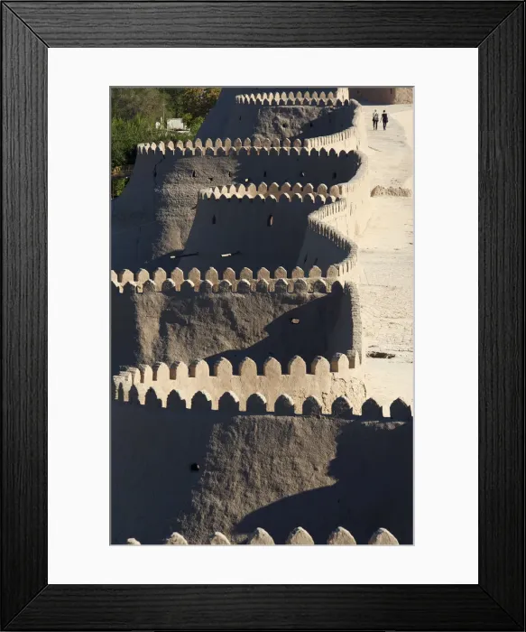 Framed Print : City wall, Khiva, Uzbekistan