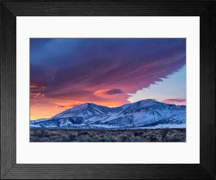 Framed Print : Sunrise over the Sierra Nevadas, Owens Valley, California, USA Framed Print : Sunrise over the Sierra Nevadas, Owens Valley, California, USA