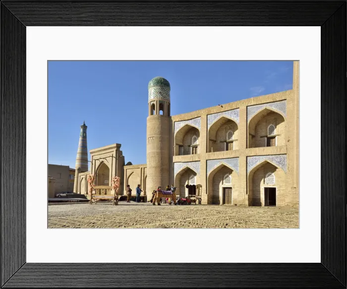 Framed Print : Allakuli Khan Madrassah and Islam Khodja minaret Framed Print : Allakuli Khan Madrassah and Islam Khodja minaret