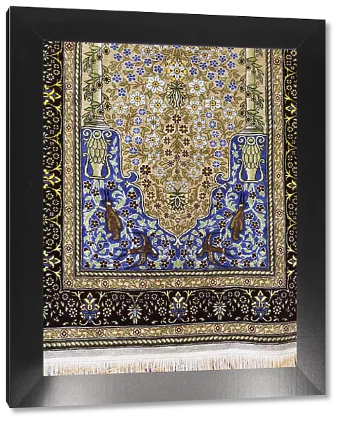 Rugs or carpets made of silk and cotton, a traditional art of embroidery. Suzanni
