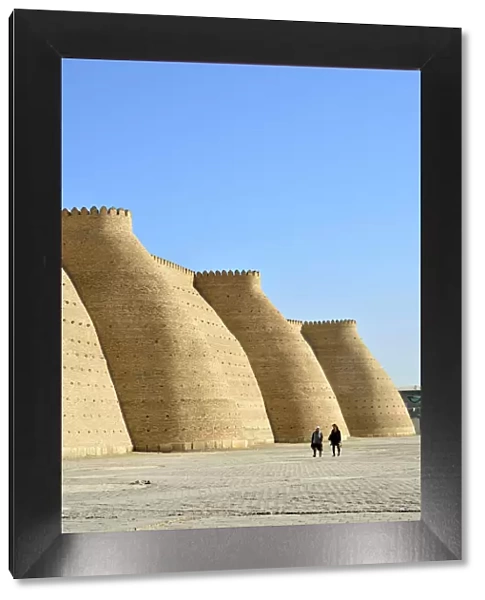 City walls. Ark fortress, Bukhara, a UNESCO World Heritage Site. Uzbekistan