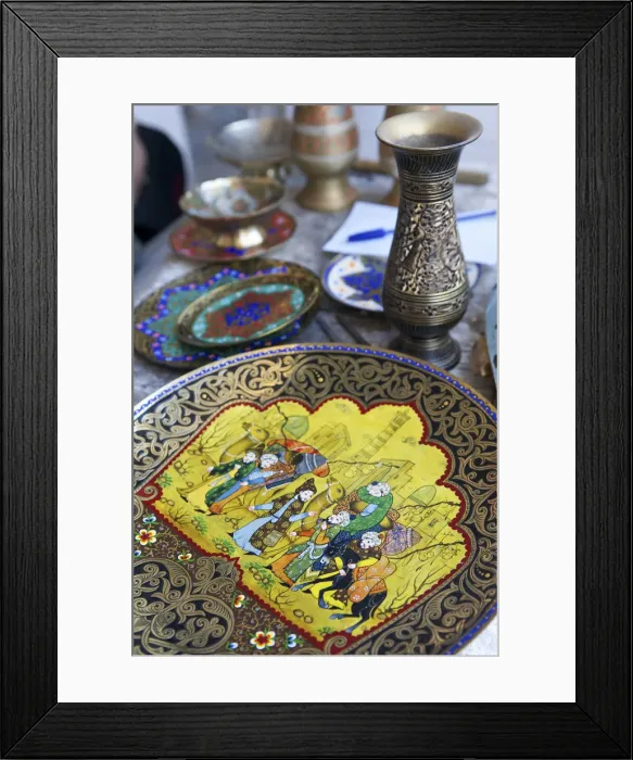 Framed Print : Traditional handicraft, Bukhara, Uzbekistan