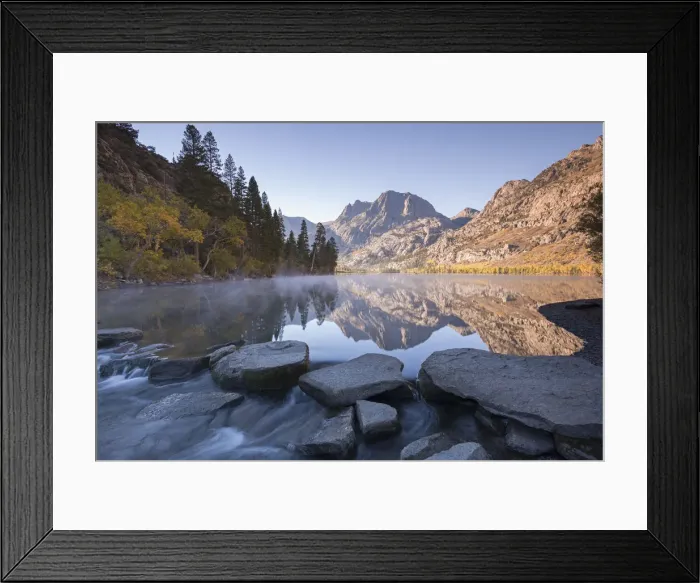 Framed Print : Stepping stones over Silver Lake in the Eastern Sierras, June Lakes, California, USA Framed Print : Stepping stones over Silver Lake in the Eastern Sierras, June Lakes, California, USA