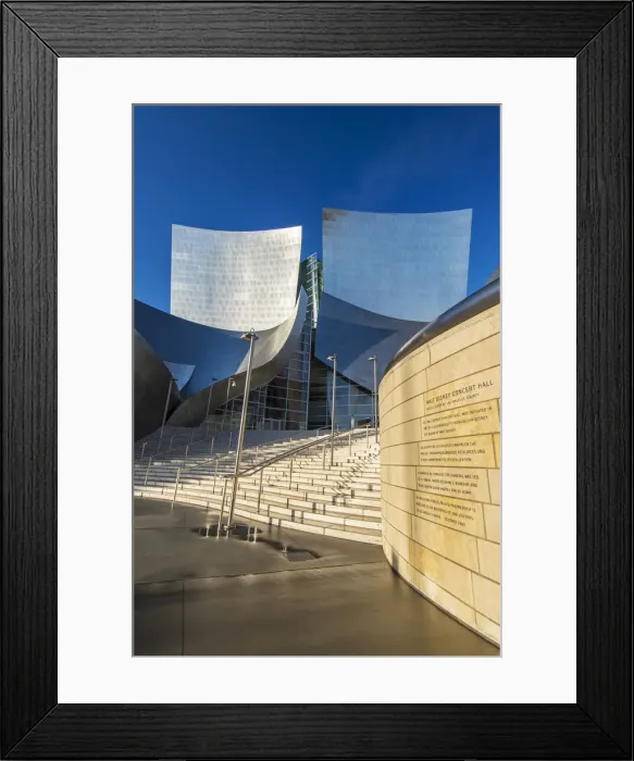 Framed Print : The Walt Disney Concert Hall designed by Frank Gehry, Los Angeles, California, USA
