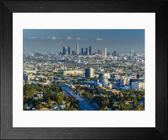 Framed Print : City skyline, Los Angeles, California, USA Framed Print : City skyline, Los Angeles, California, USA