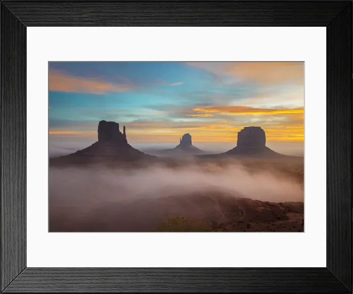 Framed Print : Sunrise view over the Mittens, Monument Valley Navajo Tribal Park, Arizona, USA Framed Print : Sunrise view over the Mittens, Monument Valley Navajo Tribal Park, Arizona, USA