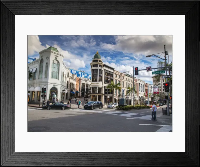 Framed Print : Rodeo Drive shopping district in Beverly Hills, Los Angeles, California, USA Framed Print : Rodeo Drive shopping district in Beverly Hills, Los Angeles, California, USA