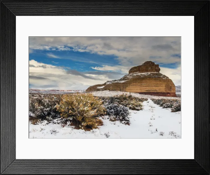 Framed Print : Snowy desert landscape, Utah, USA Framed Print : Snowy desert landscape, Utah, USA