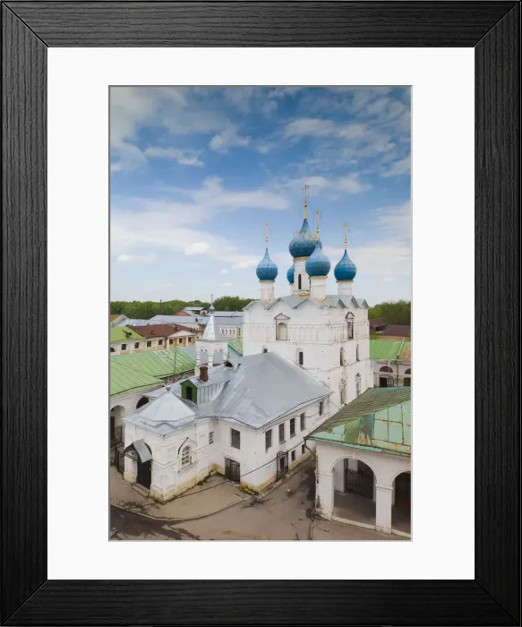 Framed Print : Russia, Yaroslavl Oblast, Golden Ring, Rostov-Veliky of the trading arches and church Framed Print : Russia, Yaroslavl Oblast, Golden Ring, Rostov-Veliky of the trading arches and church