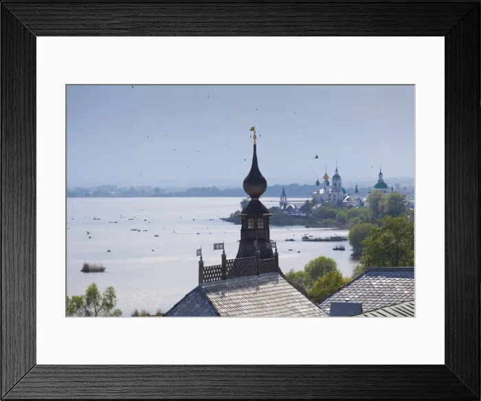 Framed Print : Russia, Yaroslavl Oblast, Golden Ring, Rostov-Veliky, Rostov Kremlin towards Lake Nero