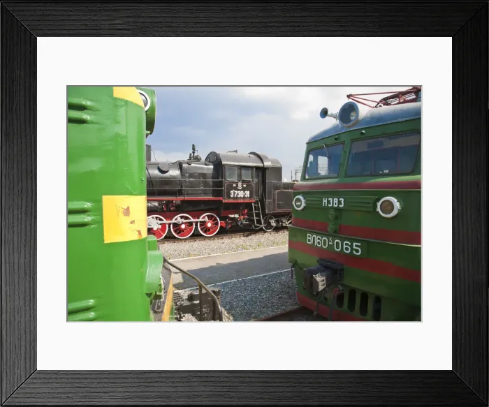Framed Print : Russia, St Petersburg, Locomotives at the Railway museum Framed Print : Russia, St Petersburg, Locomotives at the Railway museum