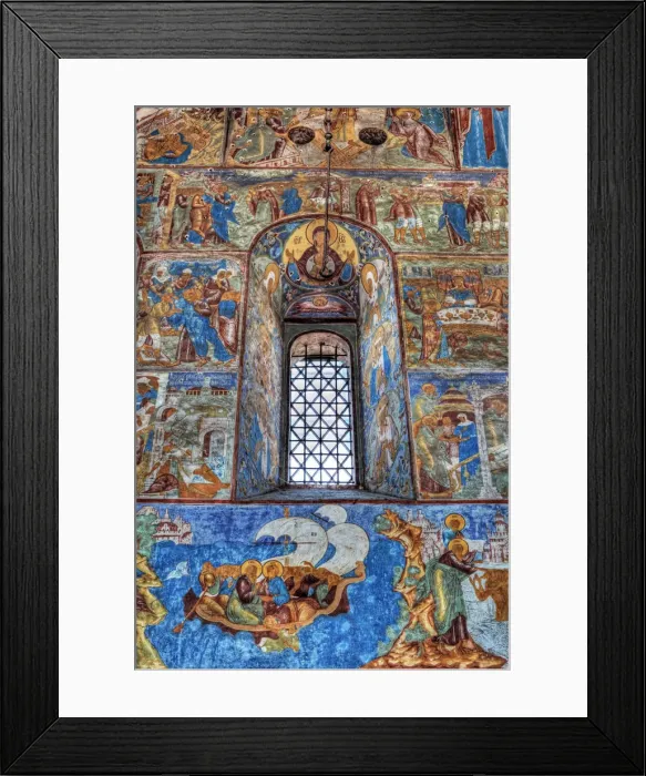 Framed Print : Fresco in the church of St. John the Theologian (1683), Rostov, Yaroslavl region, Russia