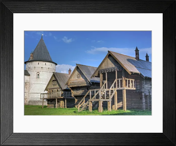 Framed Print : Wooden traditional house, Rostov, Yaroslavl region, Russia Framed Print : Wooden traditional house, Rostov, Yaroslavl region, Russia
