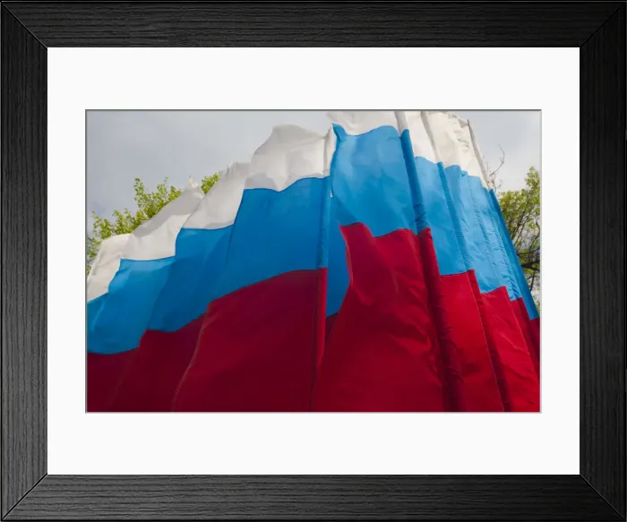 Framed Print : Russia, Yaroslavl Oblast, Golden Ring, Yaroslavl, Volga Riverfront, Russian flags Framed Print : Russia, Yaroslavl Oblast, Golden Ring, Yaroslavl, Volga Riverfront, Russian flags