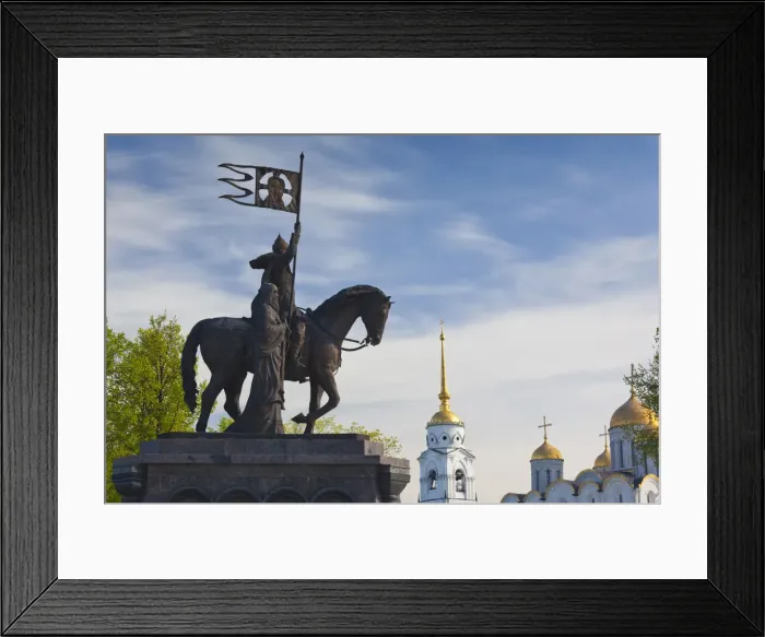Framed Print : Russia, Vladimir Oblast, Golden Ring, Vladimir, staue to Prince Vladimir and St. Theodore Framed Print : Russia, Vladimir Oblast, Golden Ring, Vladimir, staue to Prince Vladimir and St. Theodore