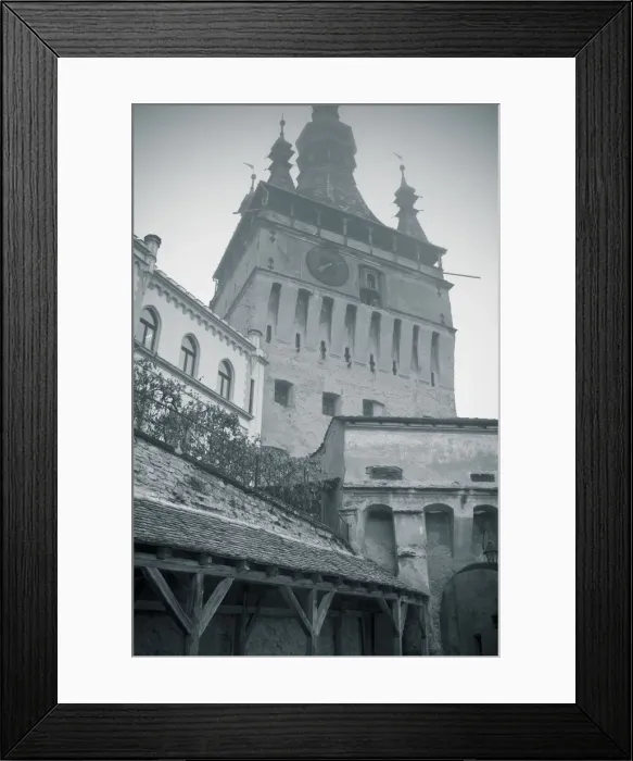 Framed Print : Clock Tower & Medieval Old Town, Sighisoara, Transylvania, Romania Framed Print : Clock Tower & Medieval Old Town, Sighisoara, Transylvania, Romania