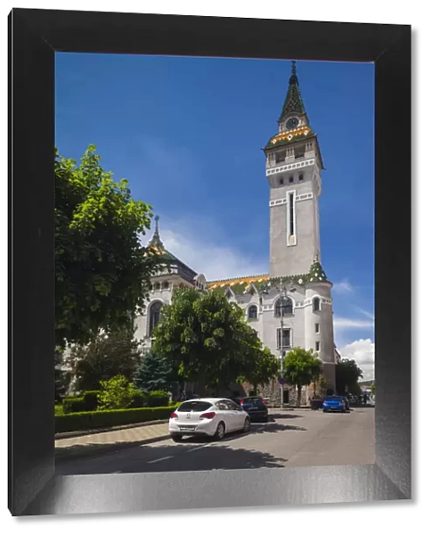 Romania, Transylvania, Targu Mures, county council building and tower