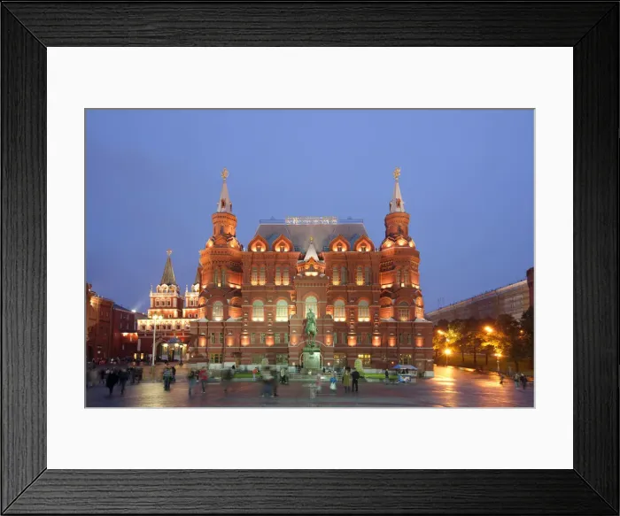 Framed Print : Historical Museum and Marshal Zhukov statue, Moscow, Russia Framed Print : Historical Museum and Marshal Zhukov statue, Moscow, Russia