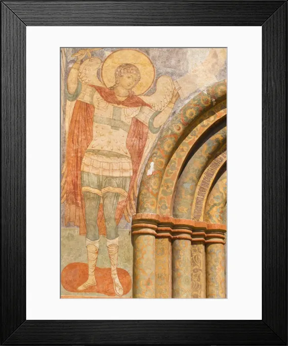 Framed Print : Russia, Moscow, The Kremlin, Cathedral Square, Fresco on Cathedral of the Annunciation Framed Print : Russia, Moscow, The Kremlin, Cathedral Square, Fresco on Cathedral of the Annunciation