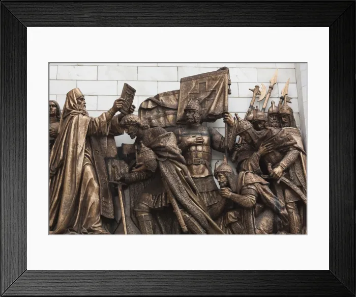 Framed Print : Russia, Moscow, Khamovniki-area, Cathedral of Christ the Saviour Cathedral, detail