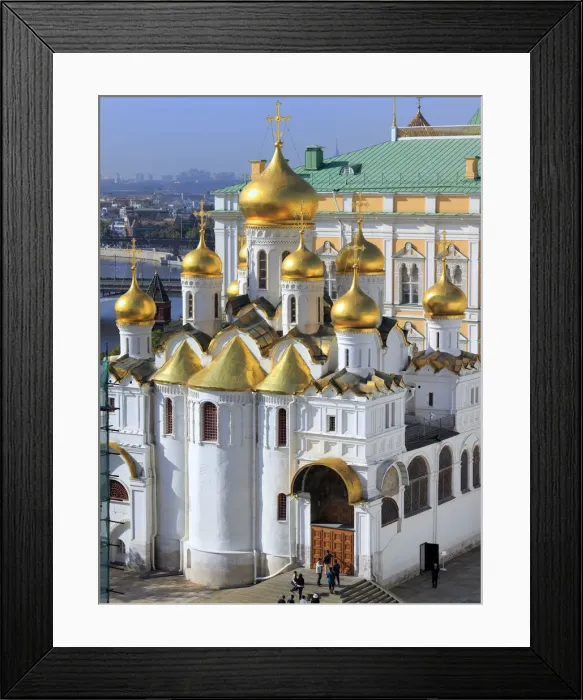 Framed Print : Cathedral of the Annunciation (1489), view from Ivan the Great bell tower, Moscow Kremlin Framed Print : Cathedral of the Annunciation (1489), view from Ivan the Great bell tower, Moscow Kremlin