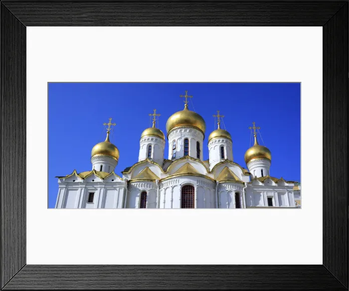 Framed Print : Domes of cathedral of the Annunciation (1489), Moscow Kremlin, Moscow, Russia Framed Print : Domes of cathedral of the Annunciation (1489), Moscow Kremlin, Moscow, Russia
