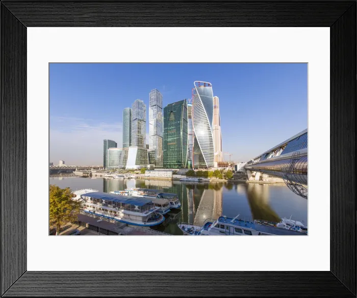 Framed Print : Russia, Moscow, skyscrappers of the Modern Moscow-City International business Framed Print : Russia, Moscow, skyscrappers of the Modern Moscow-City International business
