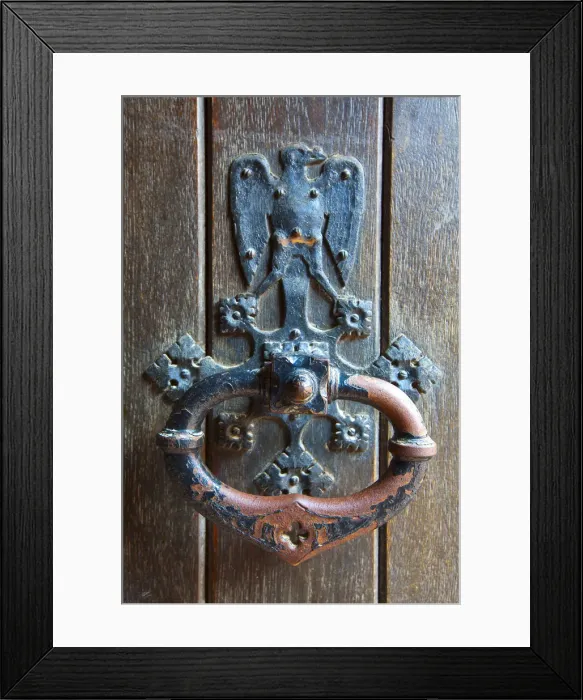 Framed Print : Ornate door knocker, Hunyadi Castle or Corvins Castle, Hunedoara, Transylvania Framed Print : Ornate door knocker, Hunyadi Castle or Corvins Castle, Hunedoara, Transylvania