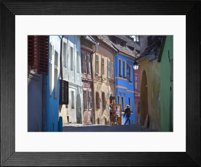 Framed Print : Medieval Old Town, Sighisoara, Transylvania, Romania Framed Print : Medieval Old Town, Sighisoara, Transylvania, Romania