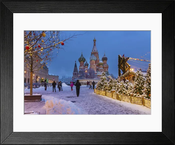 Framed Print : St. Basils cathedral, Red square, Moscow, Russia