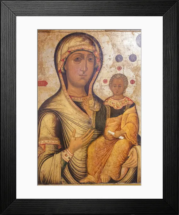Framed Print : Holy Virgin icon, 17th century, Palekh, Ivanovo region, Russia Framed Print : Holy Virgin icon, 17th century, Palekh, Ivanovo region, Russia
