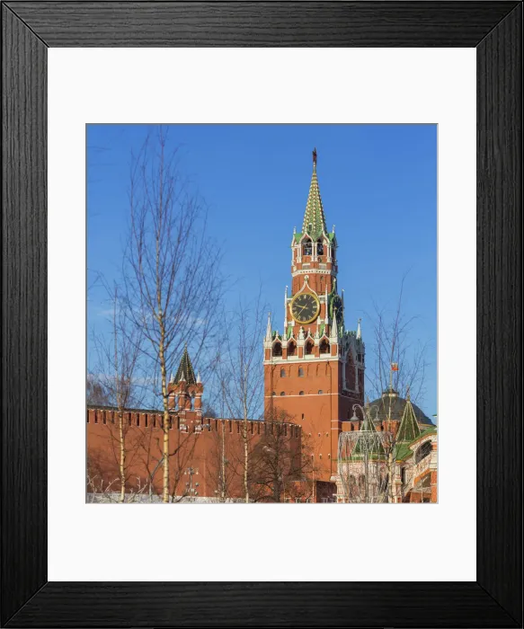 Framed Print : Spasskaya tower of Moscow Kremlin, Red square, Moscow, Russia Framed Print : Spasskaya tower of Moscow Kremlin, Red square, Moscow, Russia