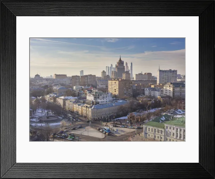 Framed Print : Cityscape, Gogolevsky Boulevard, Moscow, Russia