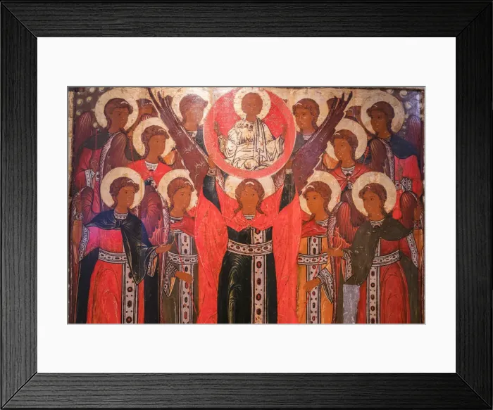 Framed Print : Archangel Michael icon, Palekh, 17th century, Ivanovo region, Russia