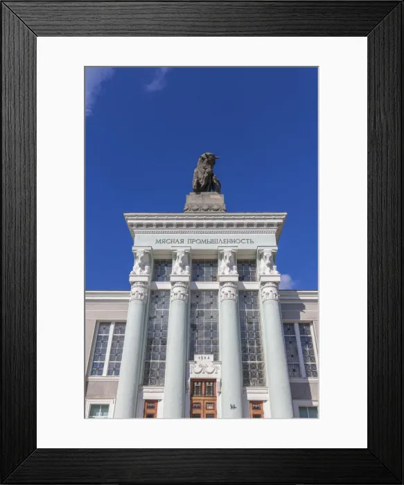 Framed Print : Meat production pavilion, VDNKH, Moscow, Russia Framed Print : Meat production pavilion, VDNKH, Moscow, Russia