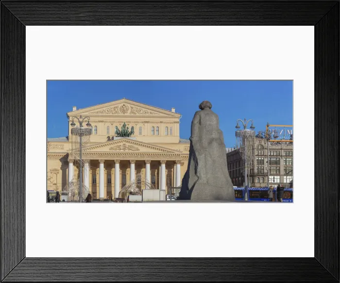 Framed Print : Bolshoi Theatre and Karl Marx monument, Moscow, Russia Framed Print : Bolshoi Theatre and Karl Marx monument, Moscow, Russia