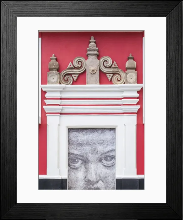 Framed Print : Portugal, Azores, Terceira Island, Angra do Heroismo, Praca Alfandega square, murals Framed Print : Portugal, Azores, Terceira Island, Angra do Heroismo, Praca Alfandega square, murals