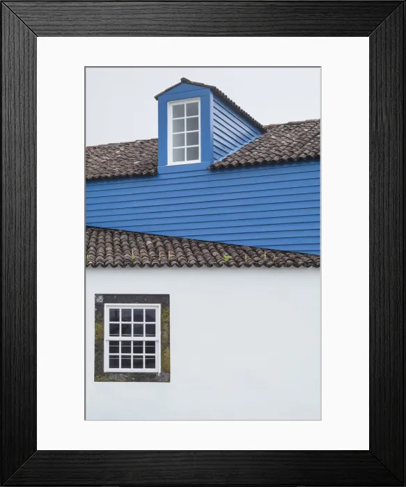 Framed Print : Portugal, Azores, Pico Island, Lajes do Pico, harborfront house detail Framed Print : Portugal, Azores, Pico Island, Lajes do Pico, harborfront house detail