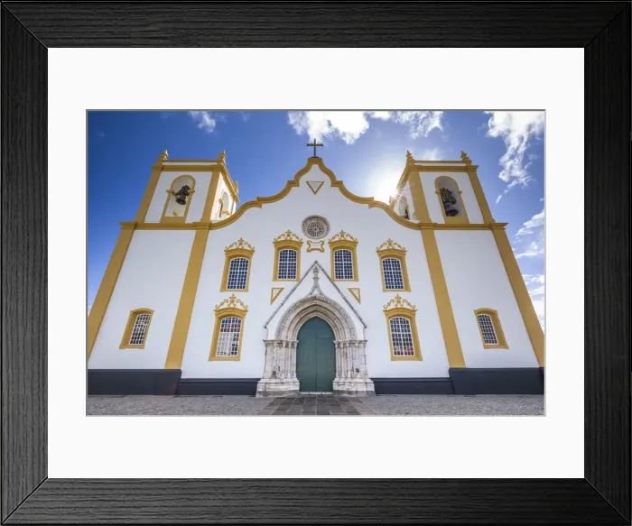 Framed Print : Portugal, Azores, Terceira Island, Praia da Vitoria, Igreja Matriz church