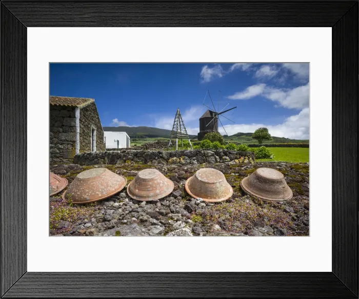 Framed Print : Portugal, Azores, Terceira Island, Doze Ribeiras, traditional Azorean windmill Framed Print : Portugal, Azores, Terceira Island, Doze Ribeiras, traditional Azorean windmill