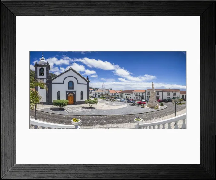 Framed Print : Portugal, Azores, Sao Jorge Island, Velas, Largo Dr