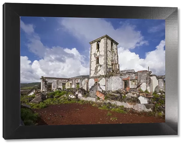 Portugal, Azores, Faial Island, Riberinha, earthquake damaged ruins of the Pontinha