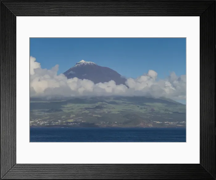 Framed Print : Portugal, Azores, Faial Island, Horta, the summit of the Pico Volcano Framed Print : Portugal, Azores, Faial Island, Horta, the summit of the Pico Volcano