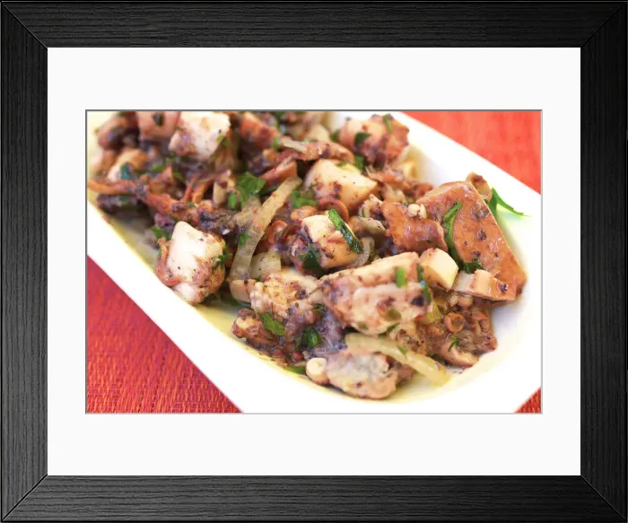 Framed Print : Grilled Octopus, Lagos, Western Algarve, Algarve, Portugal, Europe Framed Print : Grilled Octopus, Lagos, Western Algarve, Algarve, Portugal, Europe
