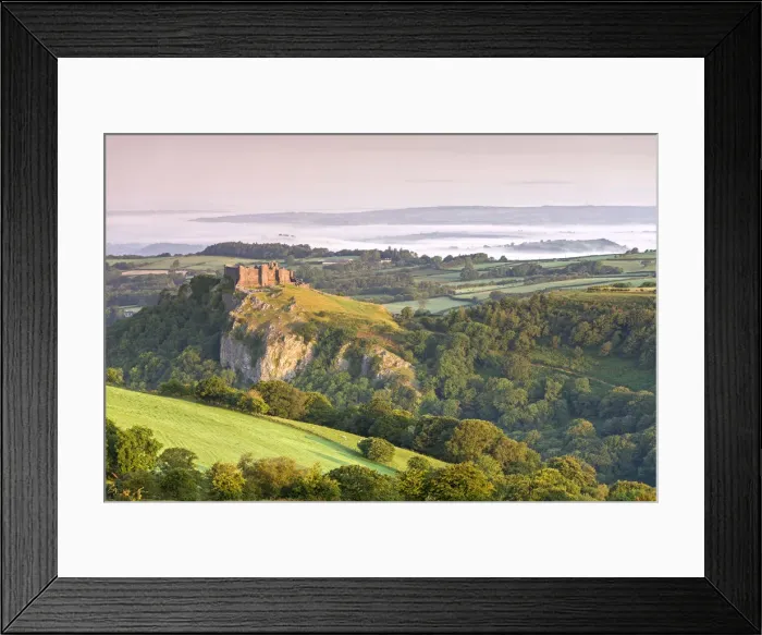 Framed Print : Ruins of Carreg Cennen Castle at dawn in the summer, Brecon Beacons, Carmarthenshire Framed Print : Ruins of Carreg Cennen Castle at dawn in the summer, Brecon Beacons, Carmarthenshire